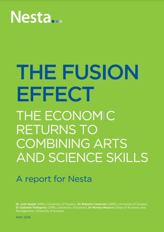 Green report cover for The Fusion Effect